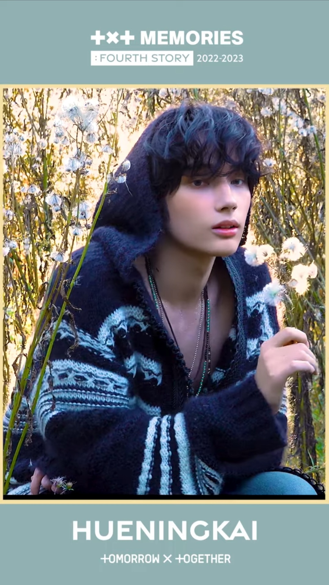 A heartfelt wallpaper shared by HueningKai (TOMORROW X TOGETHER)'s fans