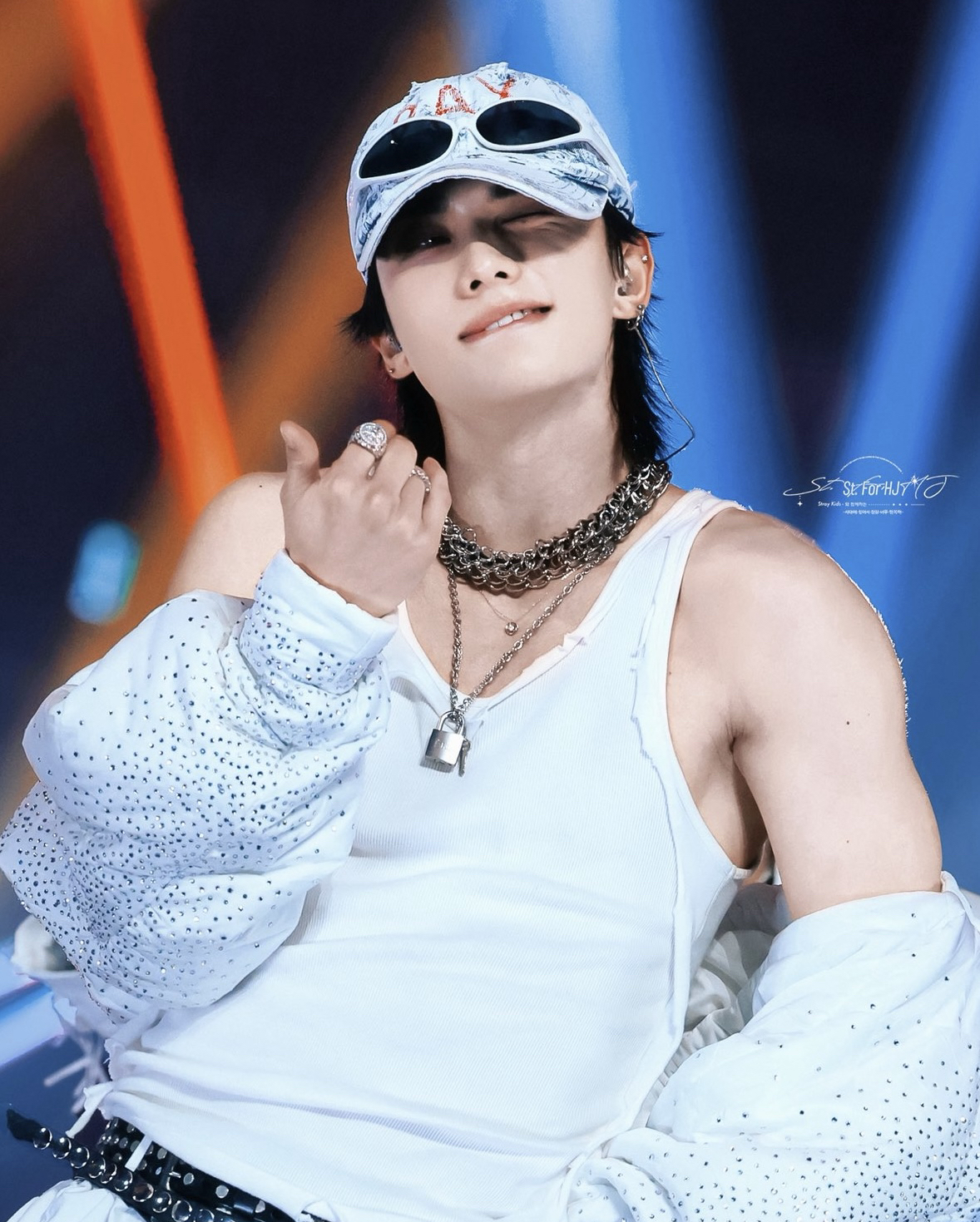 Recent activity shot of Hyunjin (Stray Kids)