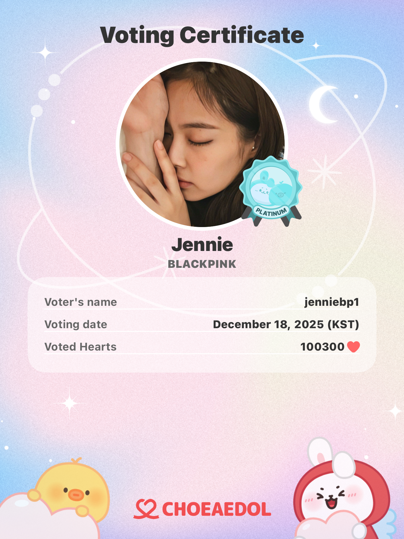 Latest photo of Jennie (BLACKPINK)