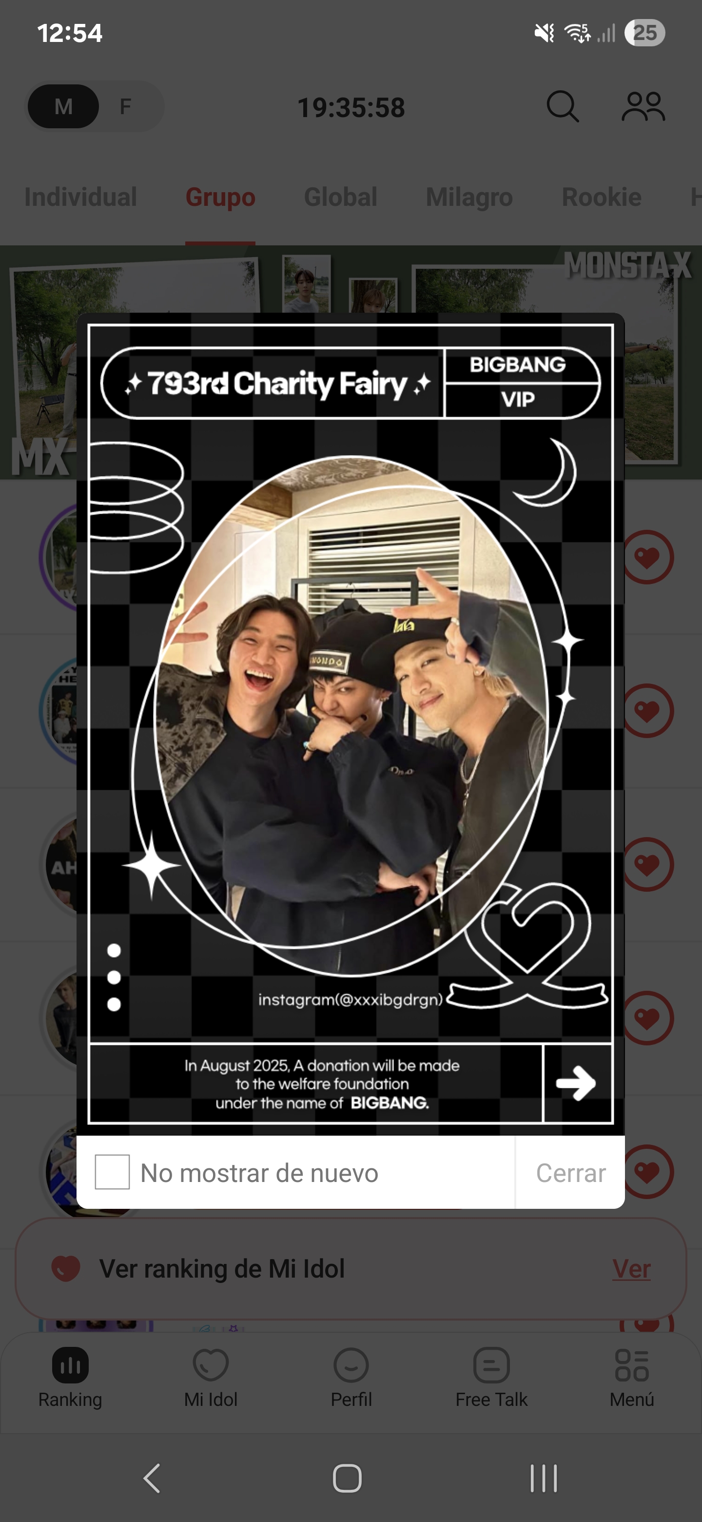 Recent activity shot of BIGBANG