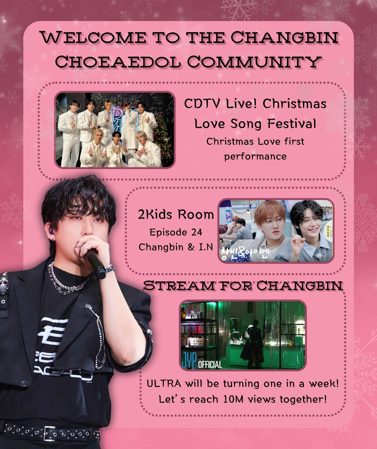 Recent activity shot of Changbin (Stray Kids)