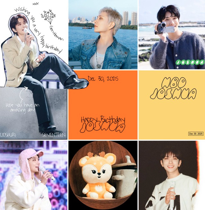 Recent activity shot of Joshua (SEVENTEEN)