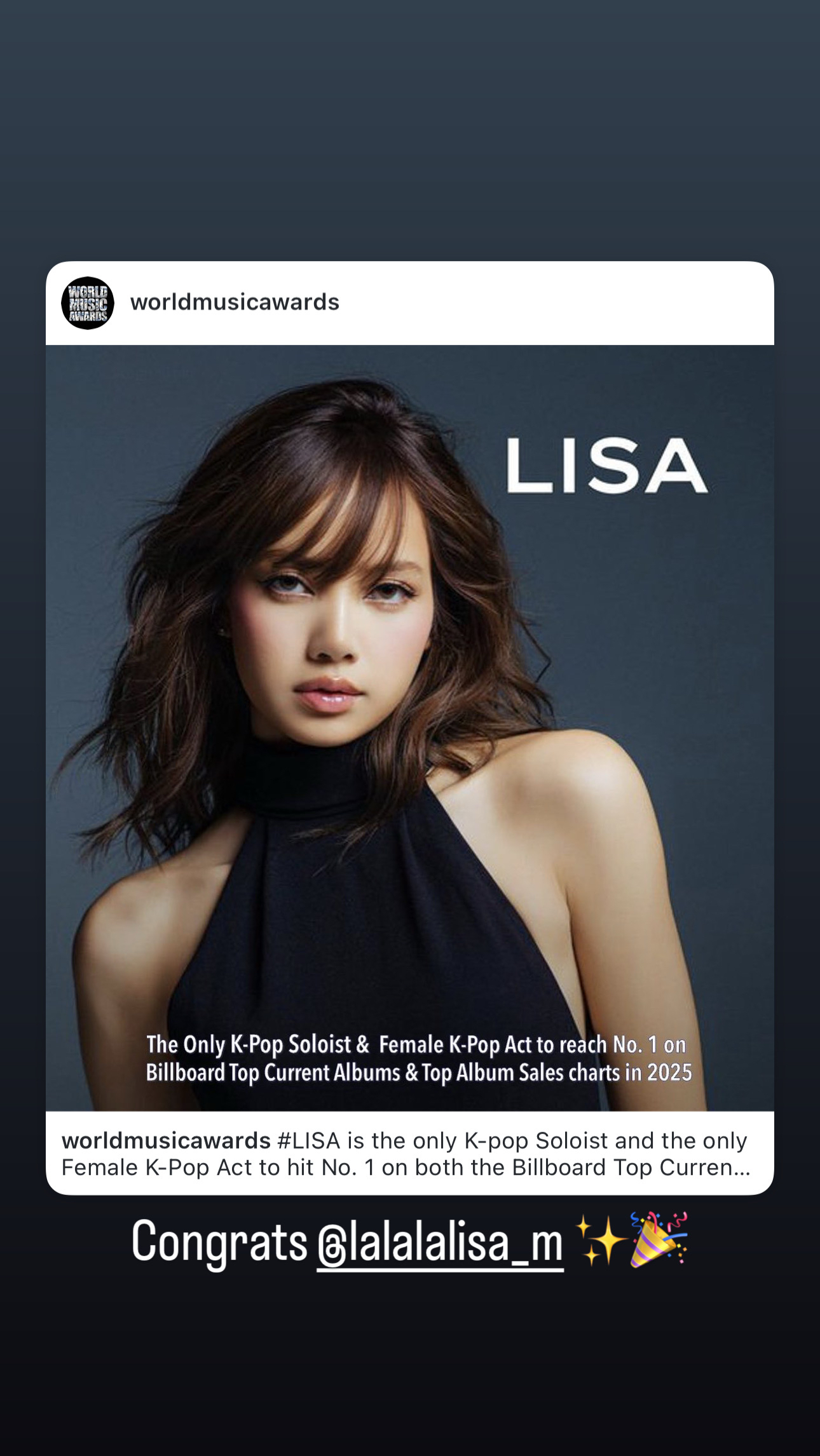 Latest photo of Lisa (BLACKPINK)