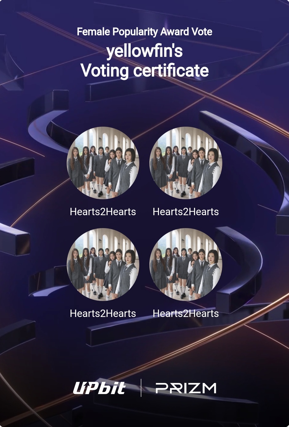 A moment captured by Hearts2Hearts's fan