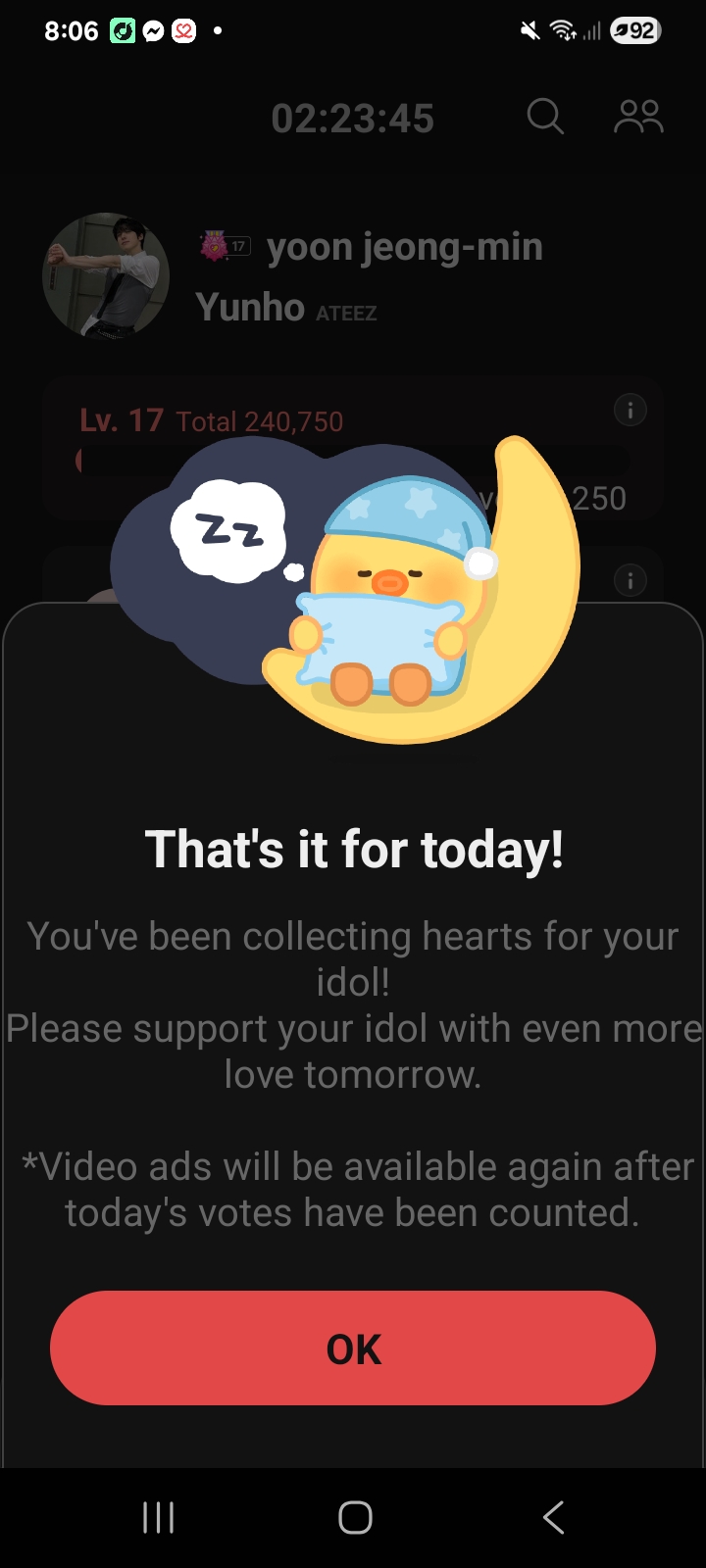 A heartfelt wallpaper shared by Yunho (ATEEZ)'s fans