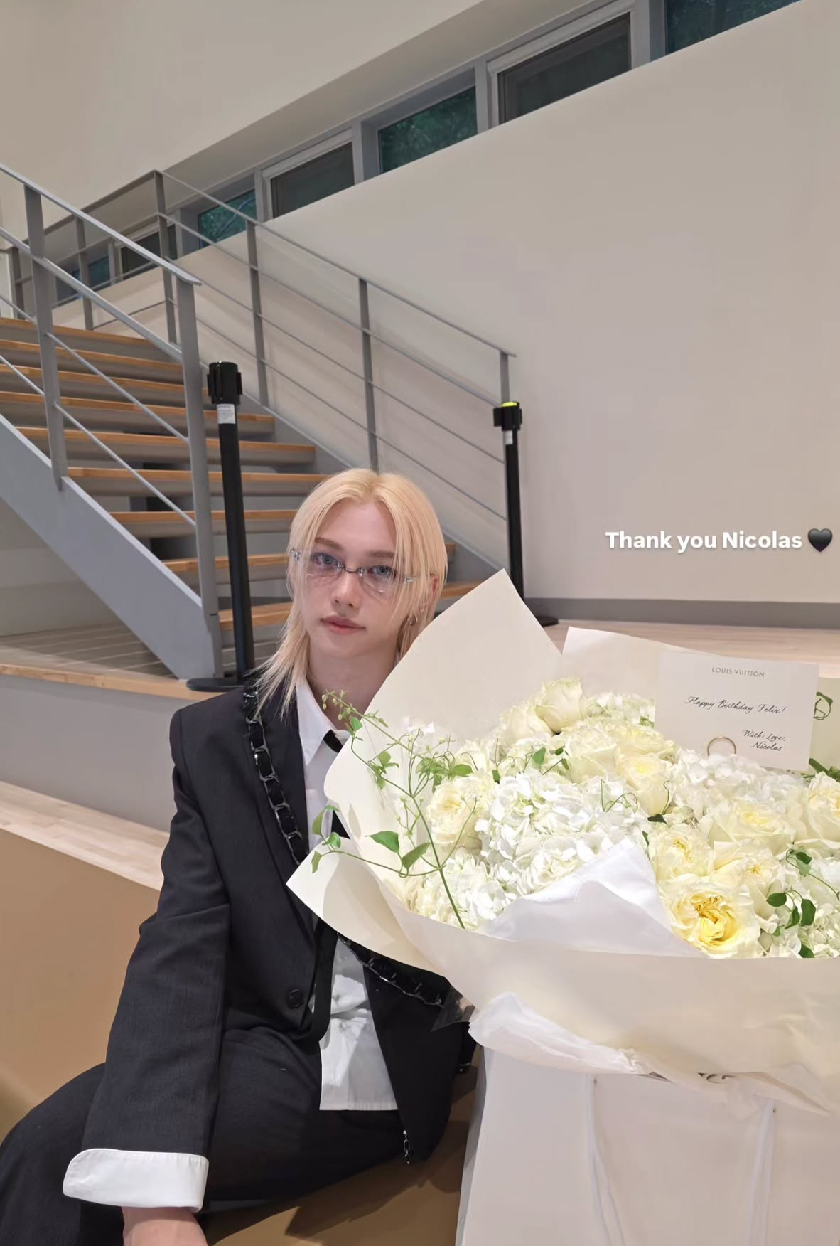 A moment captured by Felix (Stray Kids)'s fan