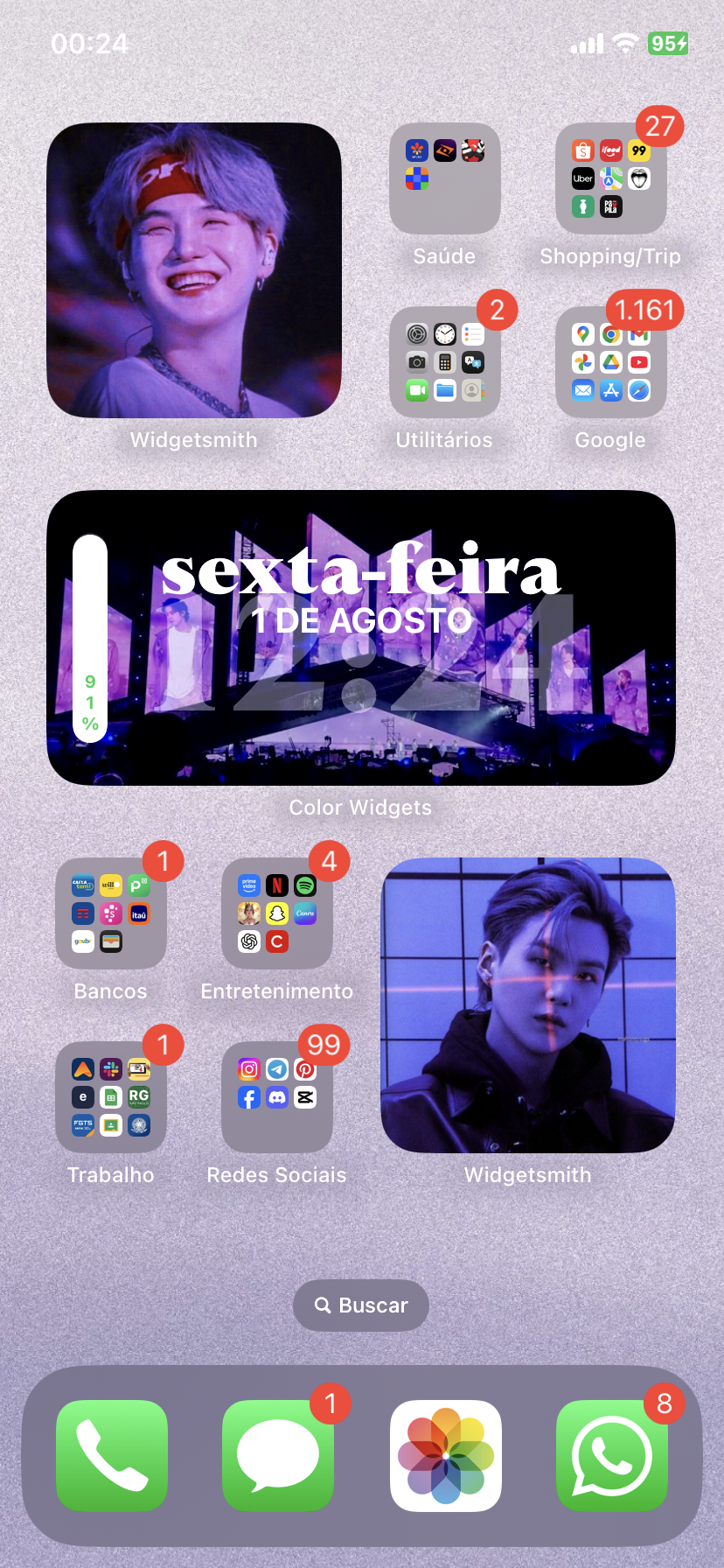 A heartfelt wallpaper shared by SUGA (BTS)'s fans