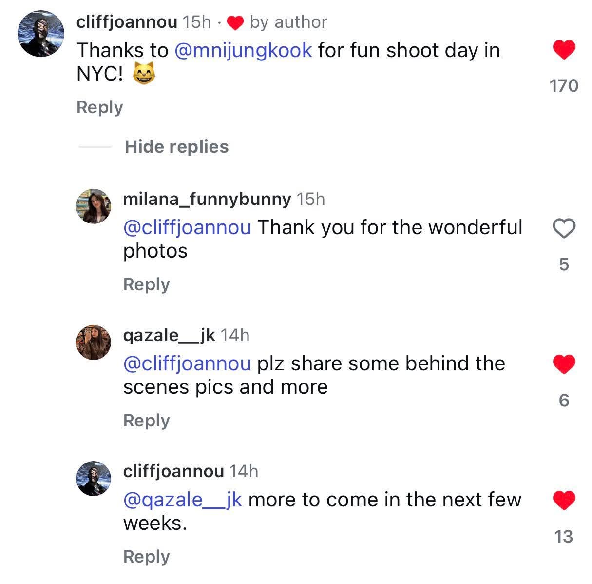 柾國 (防彈少年團)的幕後花絮