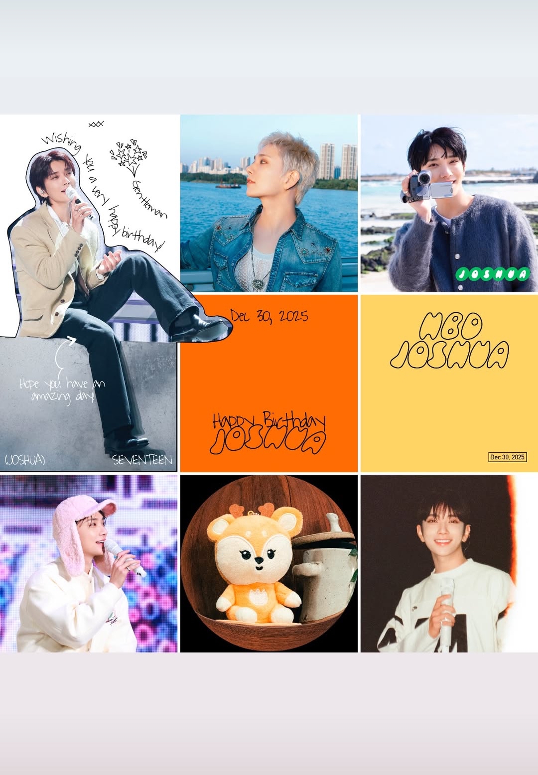 Recent activity shot of Joshua (SEVENTEEN)