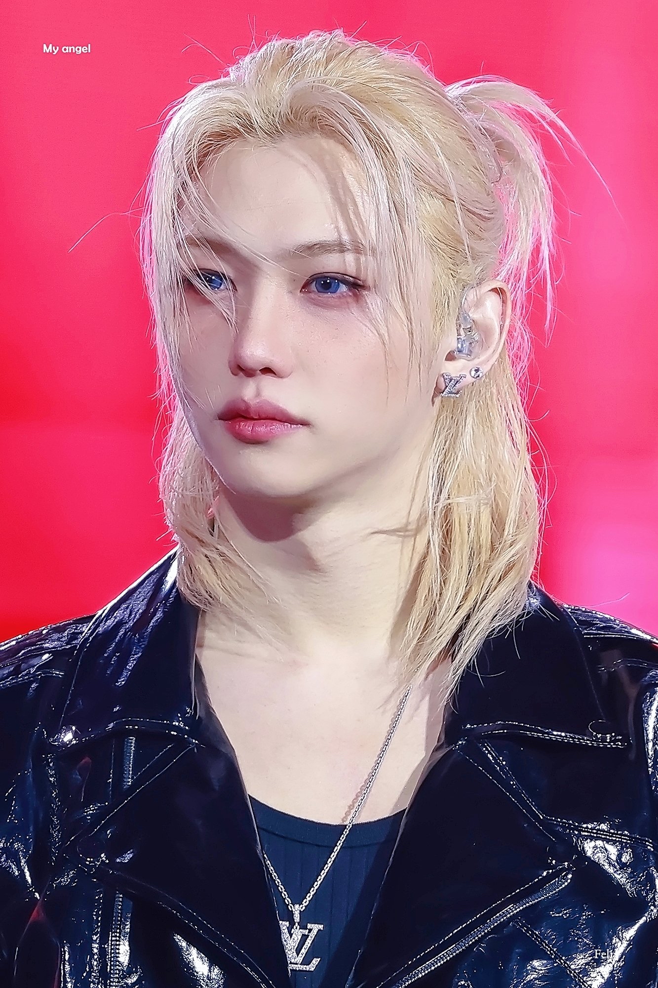 A moment captured by Felix (Stray Kids)'s fan