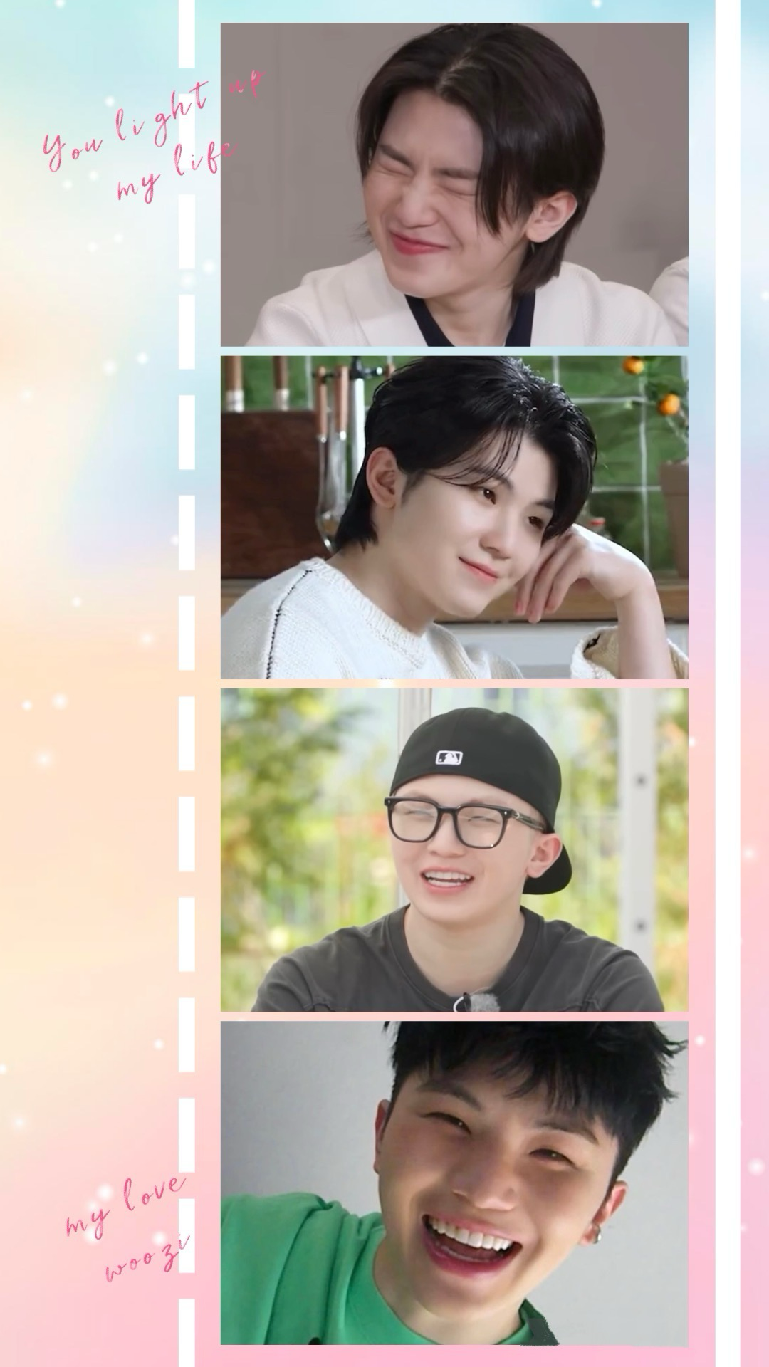 Woozi (SEVENTEEN)粉丝亲手制作的特别壁纸