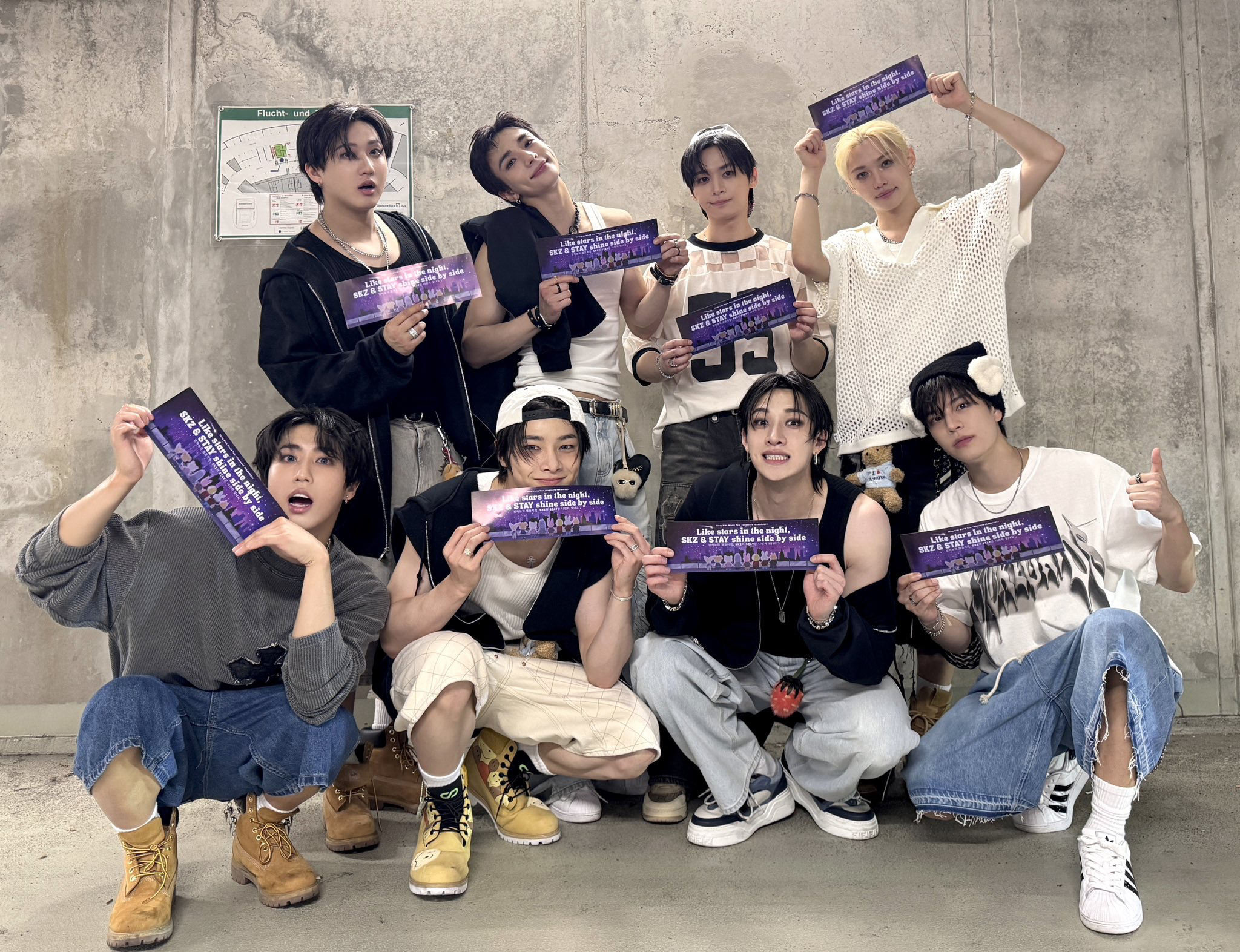 A moment captured by Stray Kids's fan