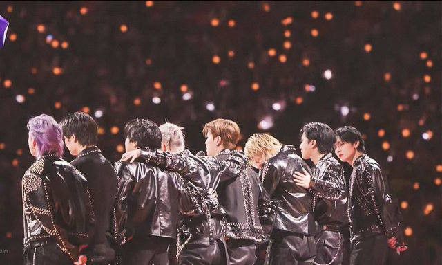 A moment captured by Stray Kids's fan