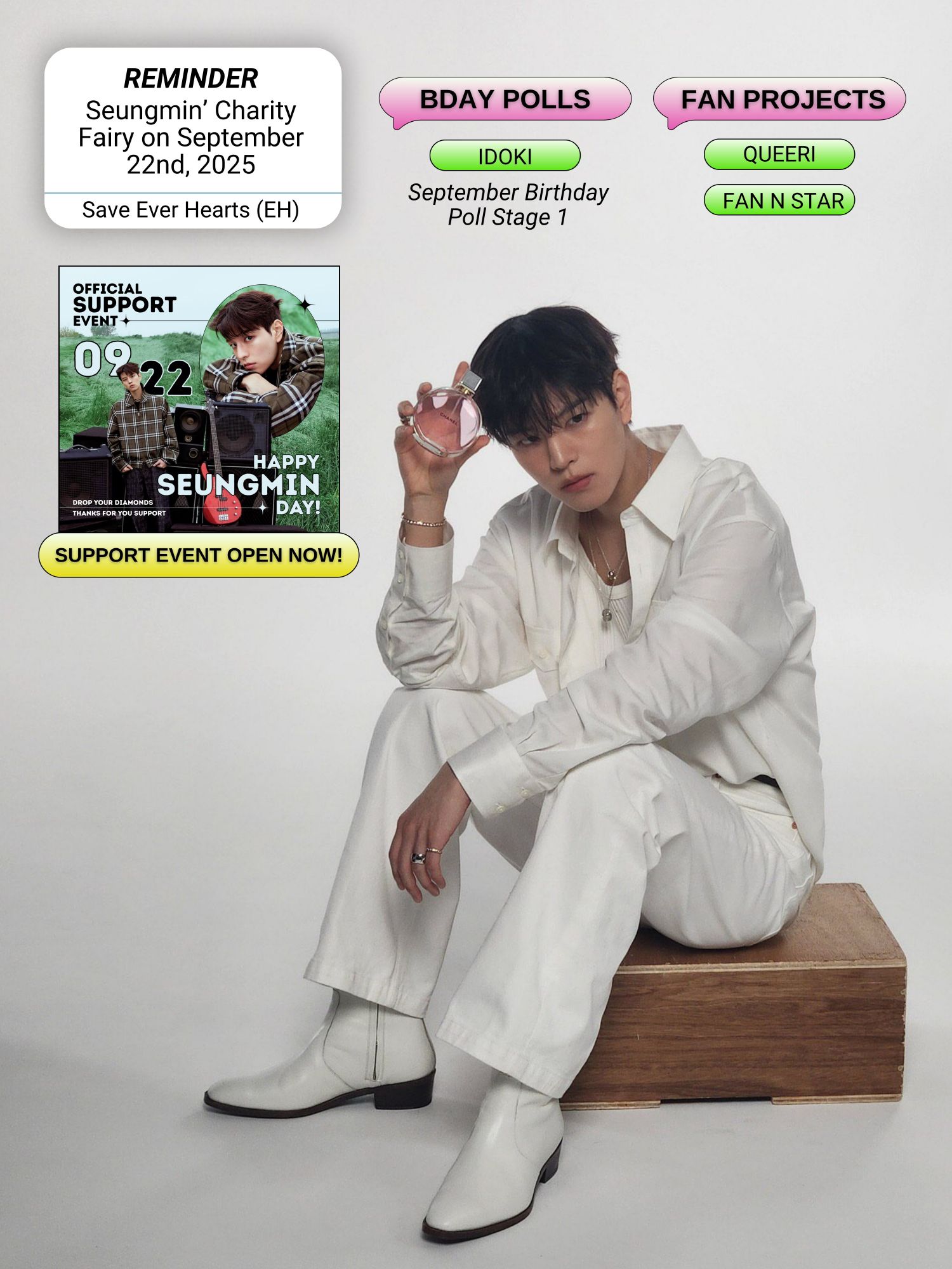 Latest photo of Seungmin (Stray Kids)
