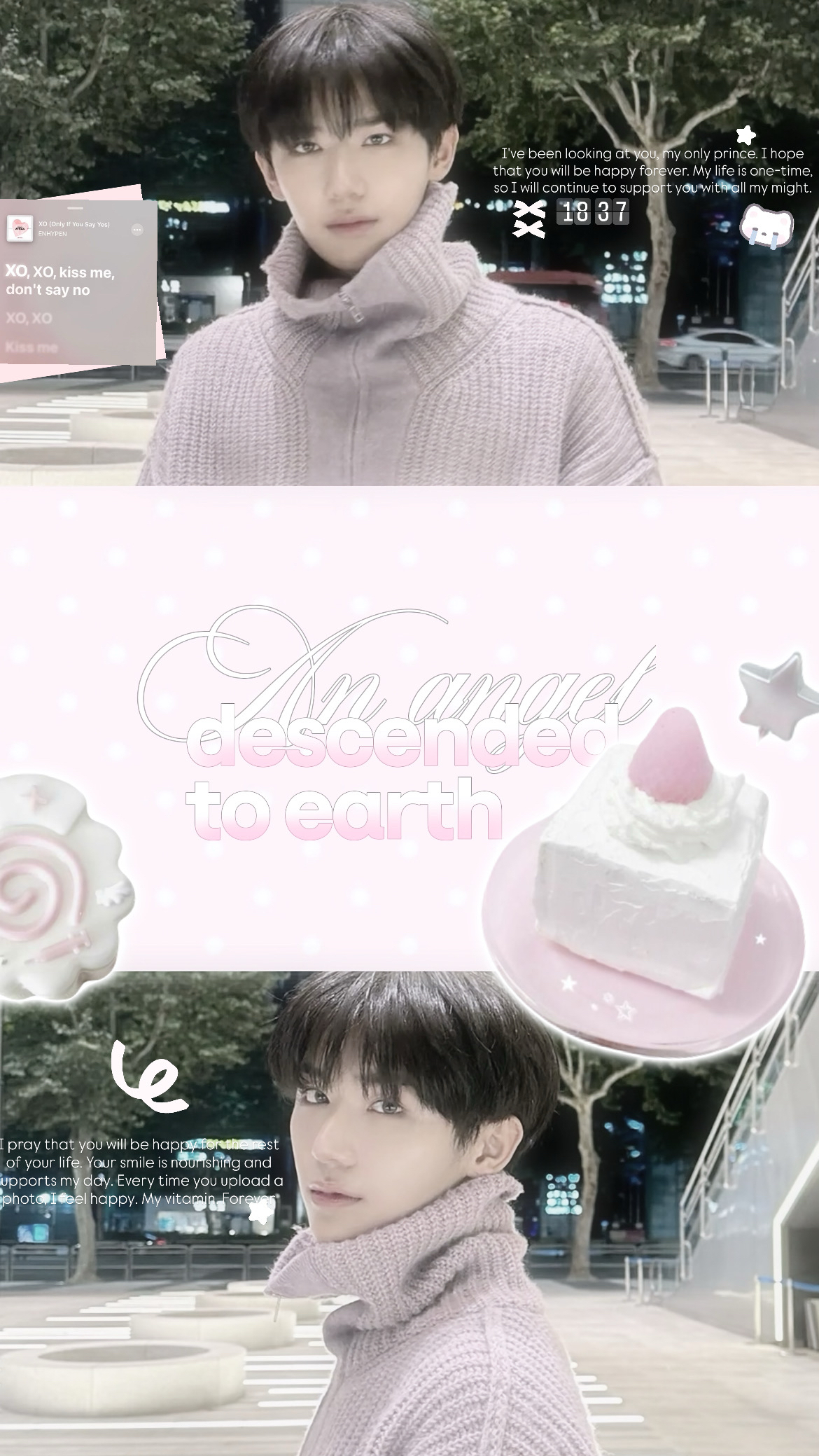 A heartfelt wallpaper shared by Yi Chen's fans