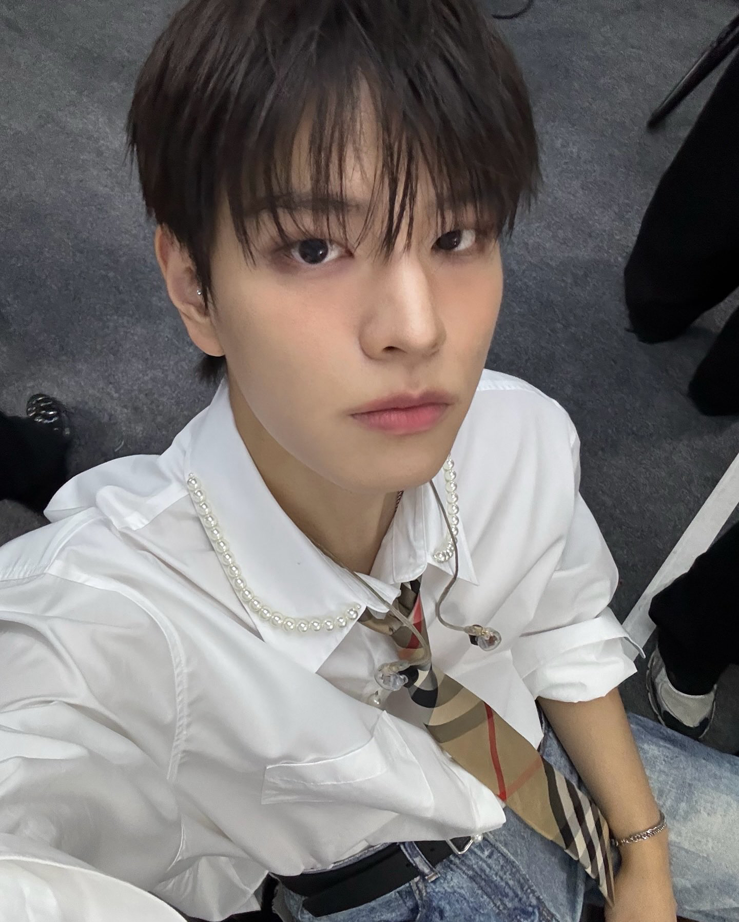 A moment captured by Stray Kids's fan