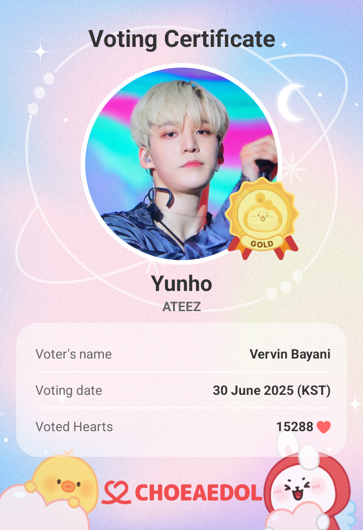 Recent activity shot of Yunho (ATEEZ)