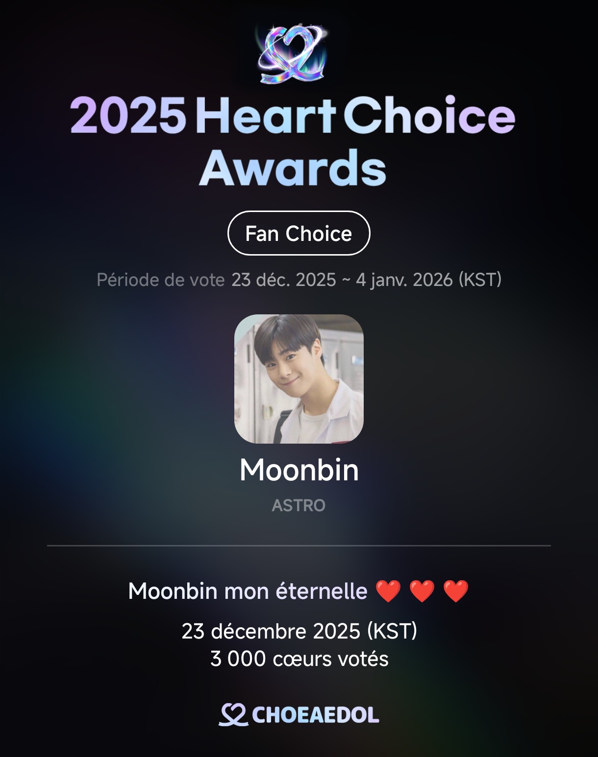 Recent activity shot of Moonbin (ASTRO)