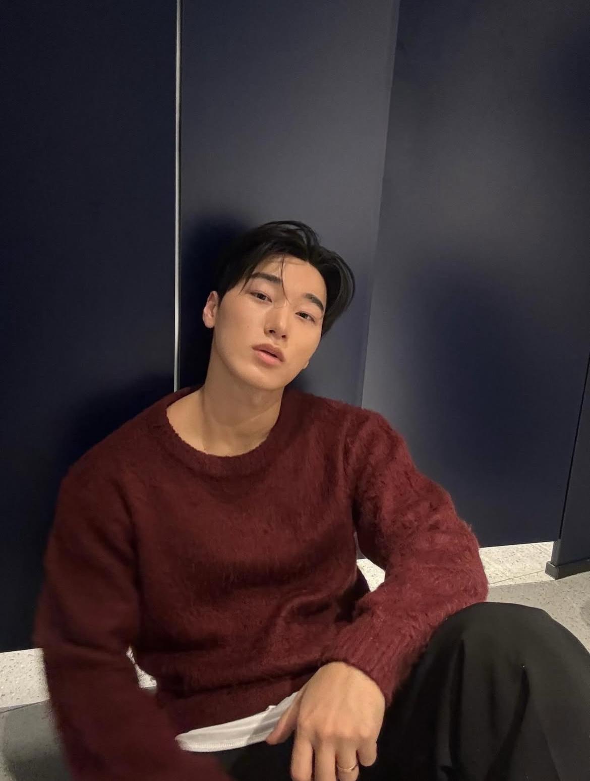 A moment captured by San (ATEEZ)'s fan