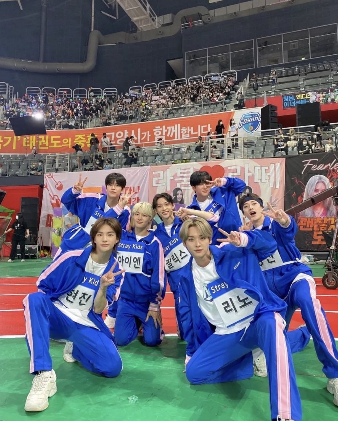 A moment captured by Stray Kids's fan