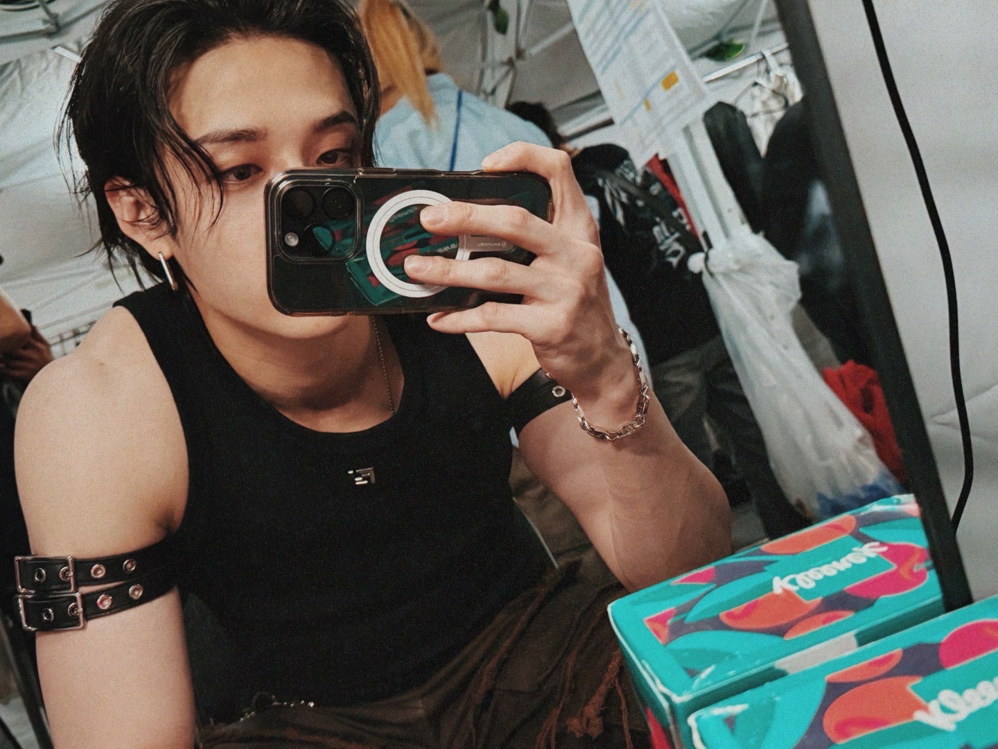 A moment captured by Bang Chan (Stray Kids)'s fan