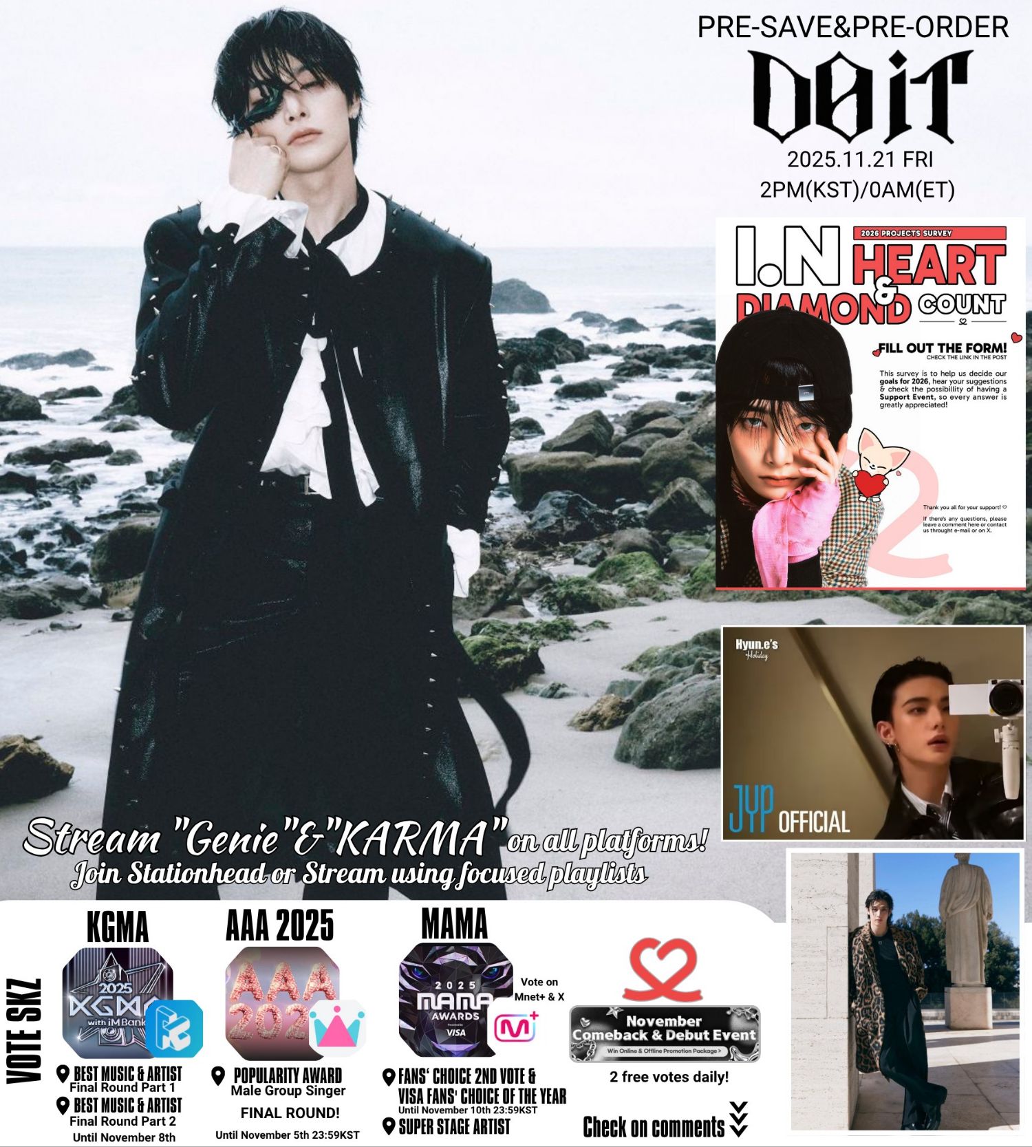 Foto terbaru I.N (Stray Kids)