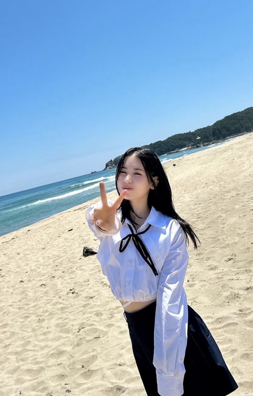 Recent activity shot of Kasahara Momona (ME:I)