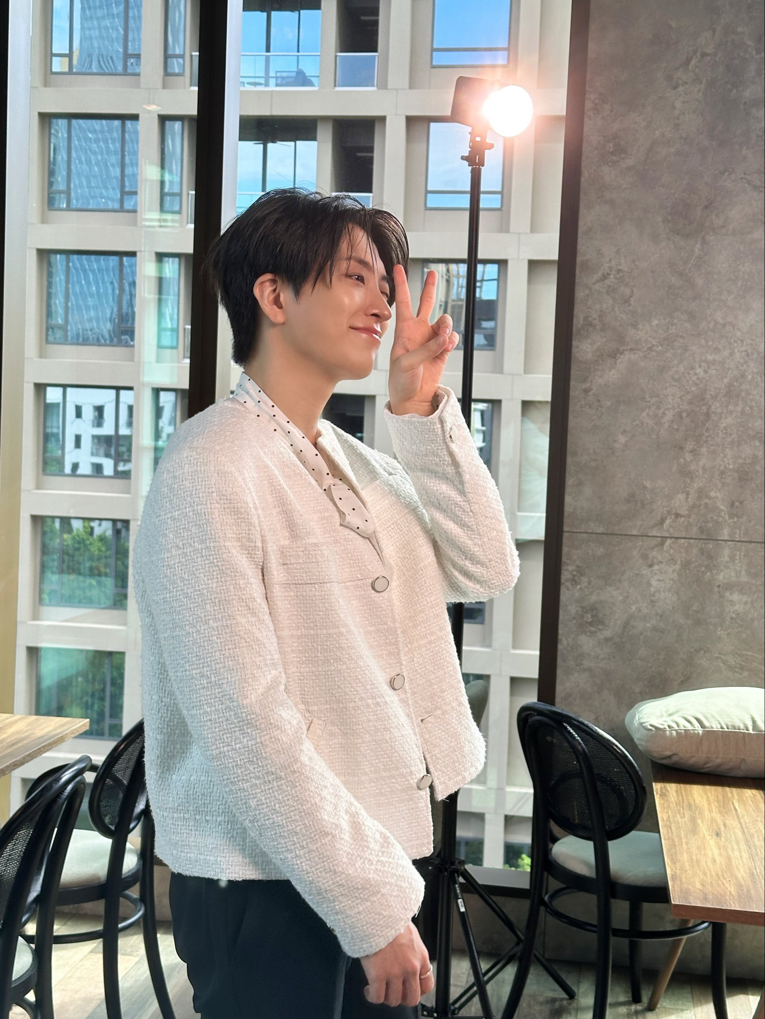 A moment captured by Youngjae (GOT7)'s fan