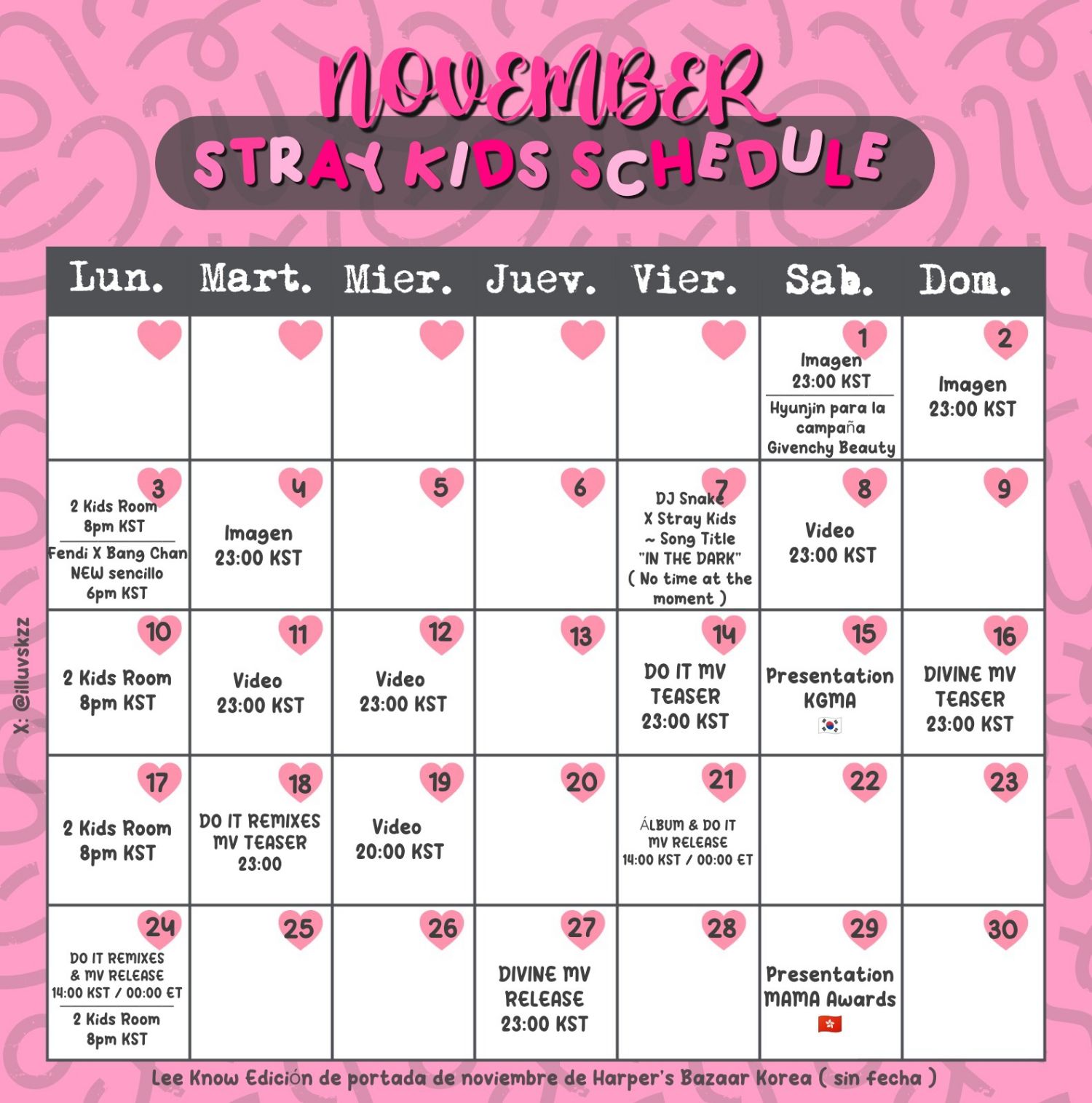 Recent activity shot of Stray Kids