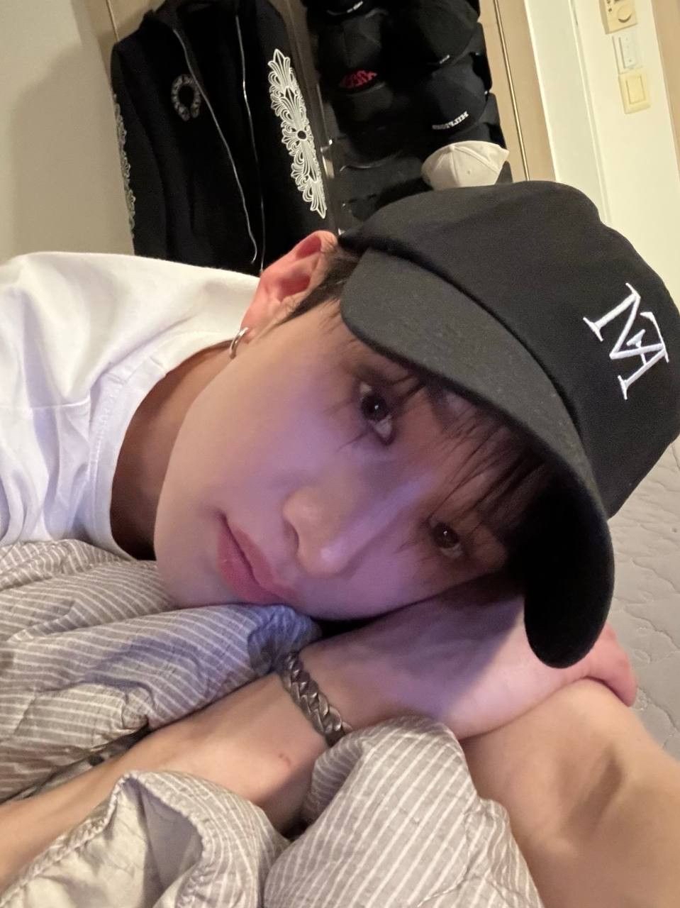 Recent activity shot of Bang Chan (Stray Kids)