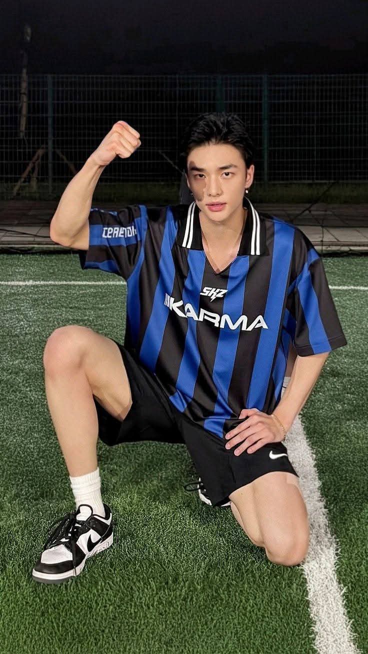 Recent activity shot of Hyunjin (Stray Kids)