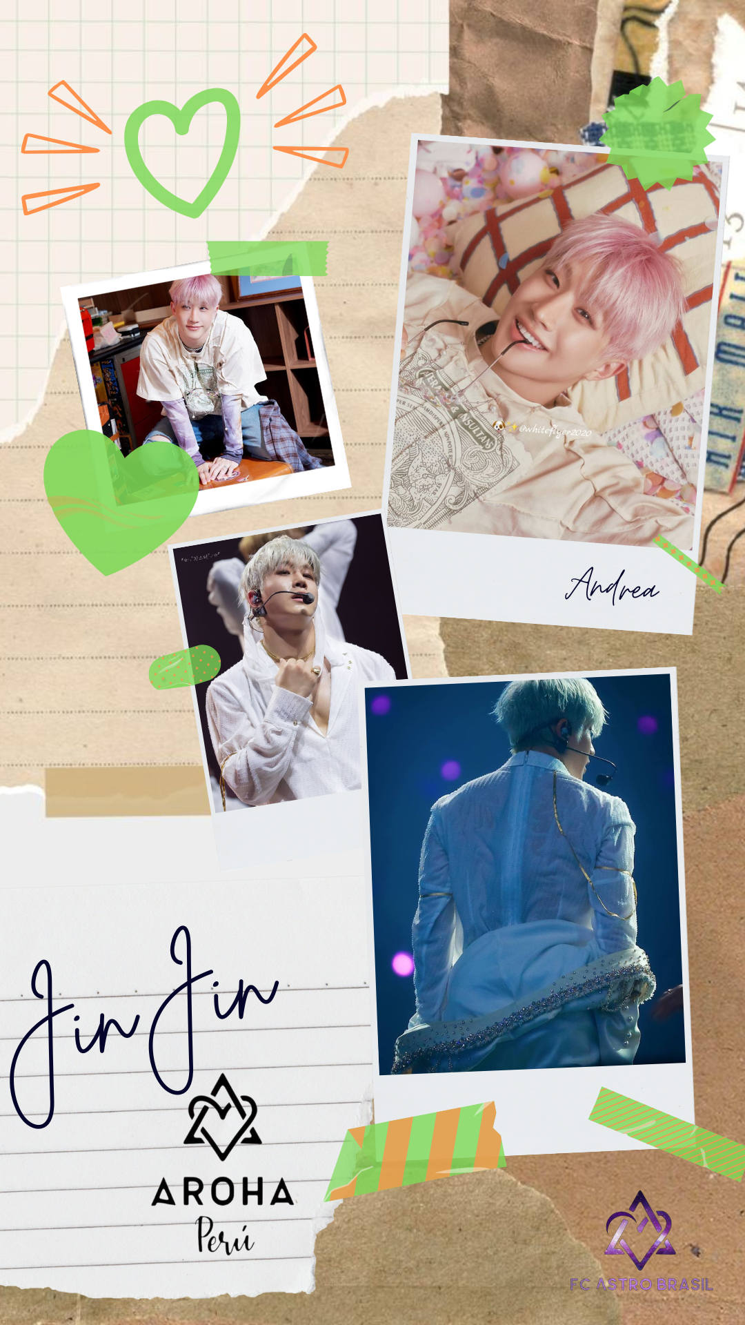 A heartfelt wallpaper shared by Jinjin (ASTRO)'s fans
