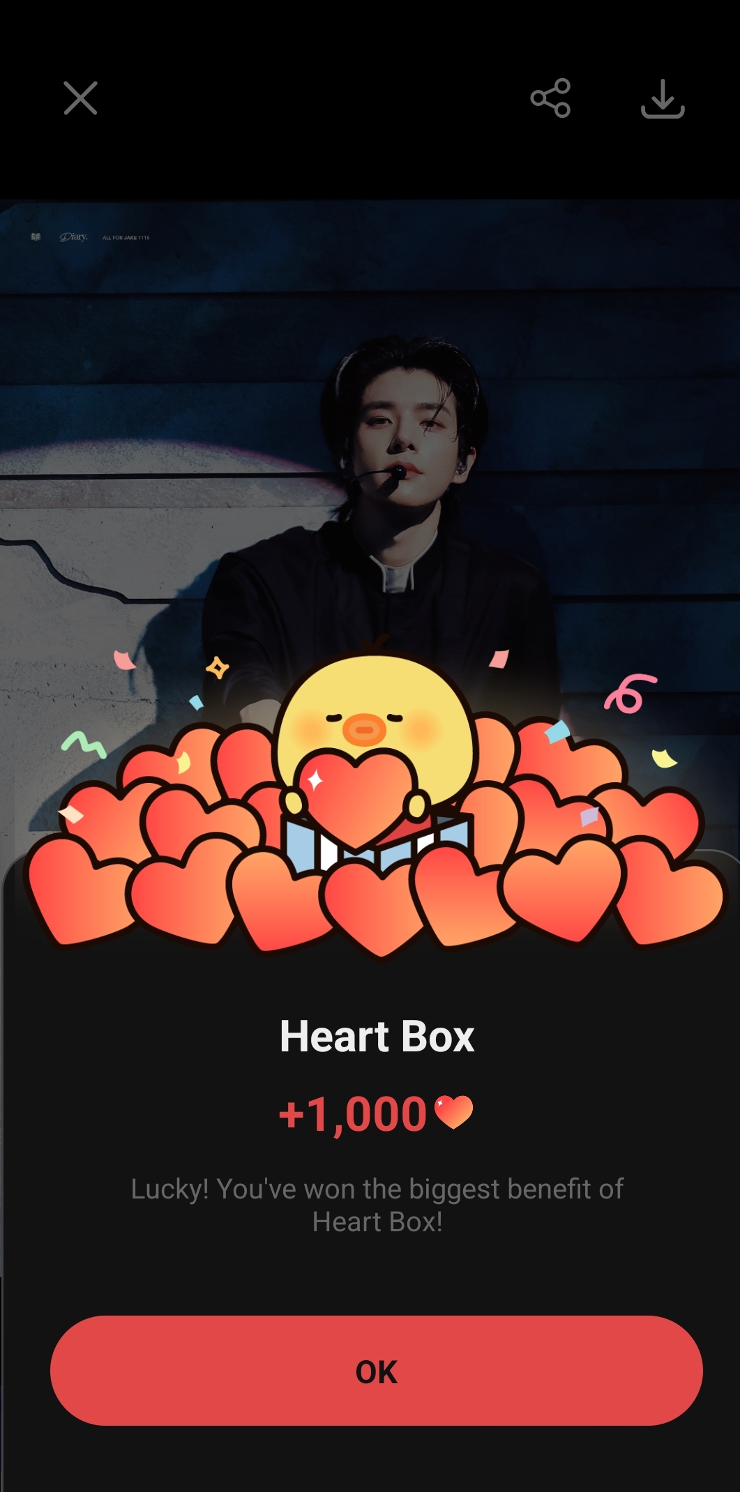 A heartfelt wallpaper shared by Jake (ENHYPEN)'s fans