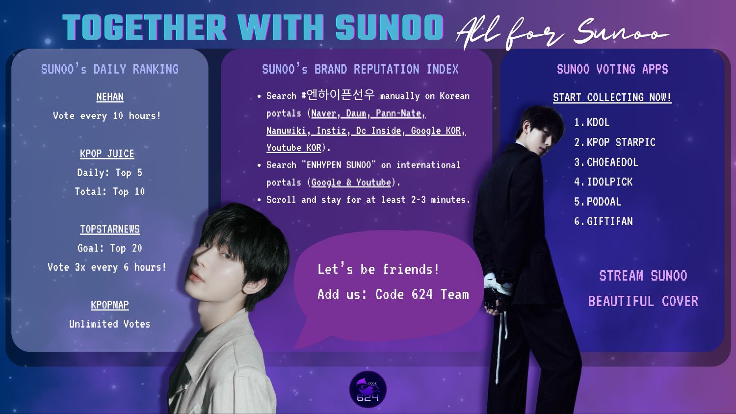 Latest photo of Sunoo (ENHYPEN)