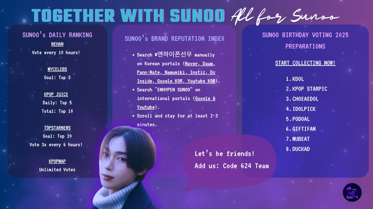 Latest photo of Sunoo (ENHYPEN)
