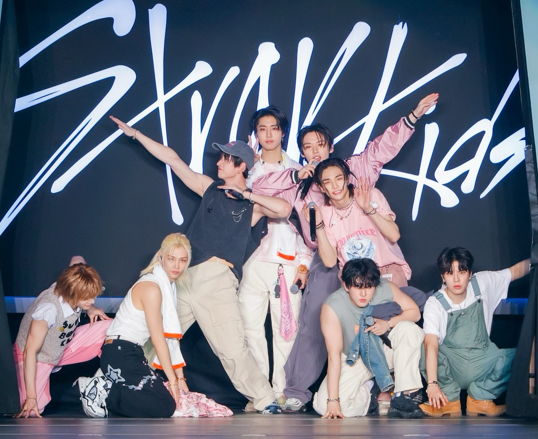 A moment captured by Stray Kids's fan