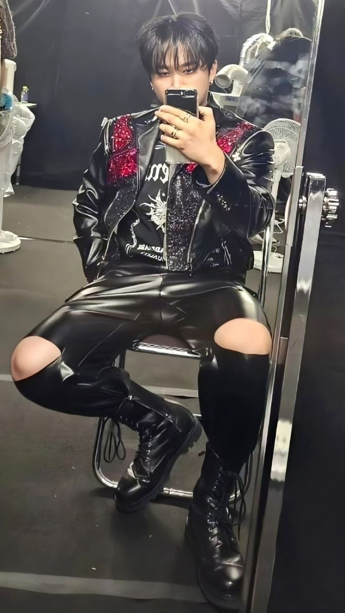 A moment captured by Stray Kids's fan