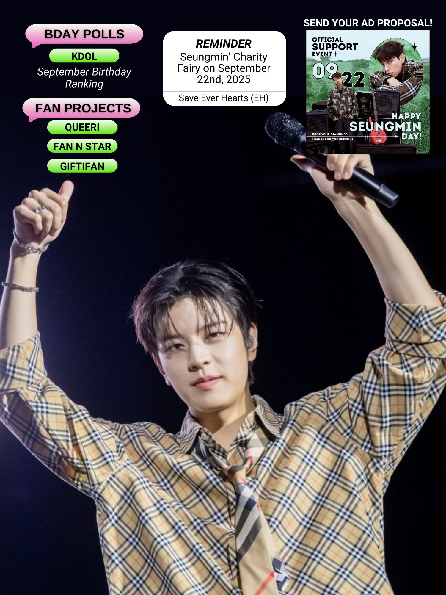 Momen yang diabadikan oleh penggemar Seungmin (Stray Kids)