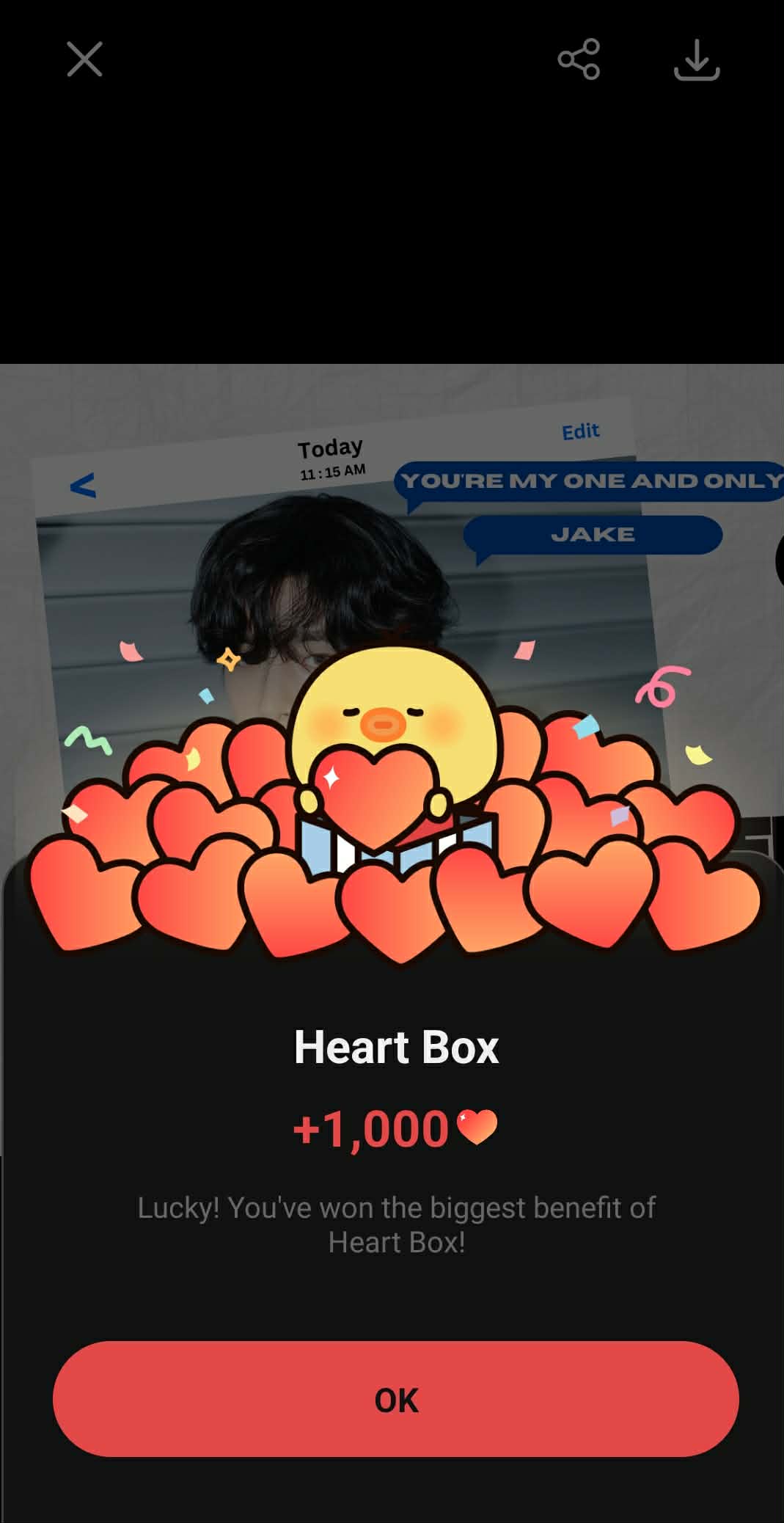 A heartfelt wallpaper shared by Jake (ENHYPEN)'s fans