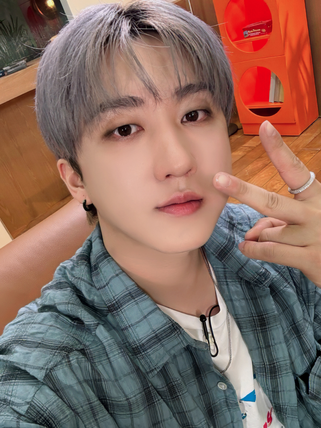 A moment captured by Stray Kids's fan