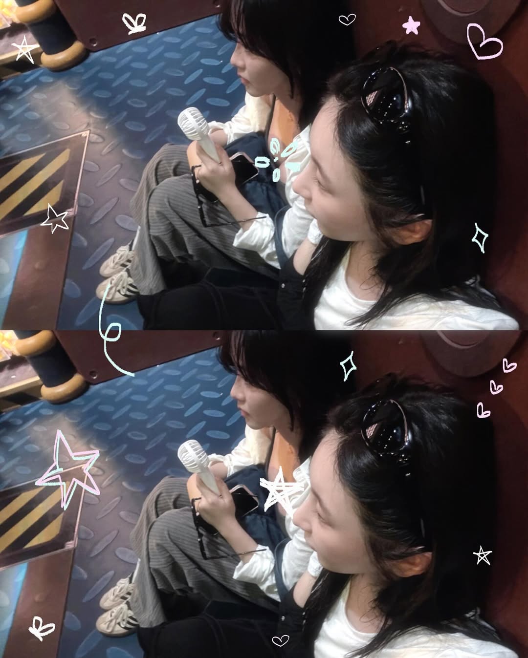 A moment captured by Lee Chaeyeon's fan
