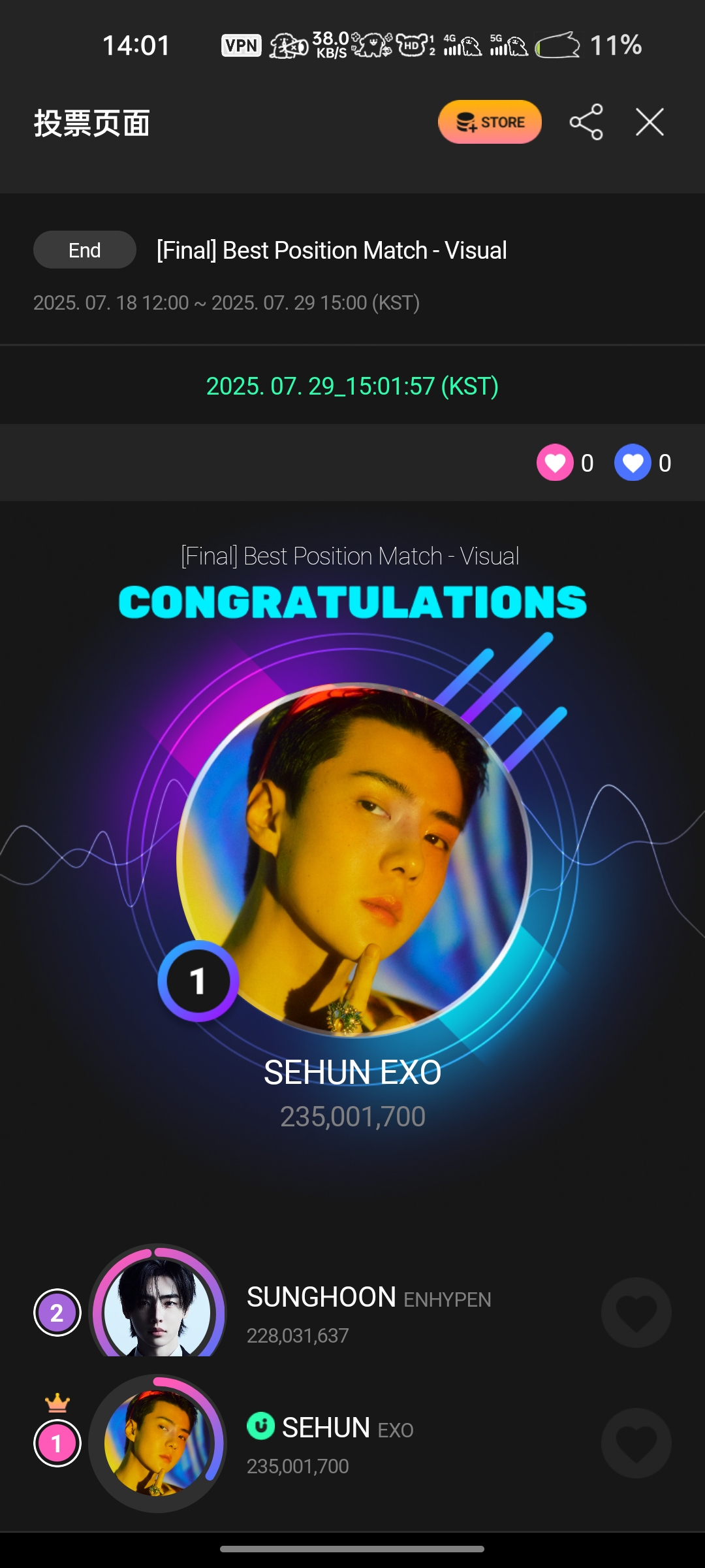 Today's most popular wallpaper in the Sehun (EXO) community