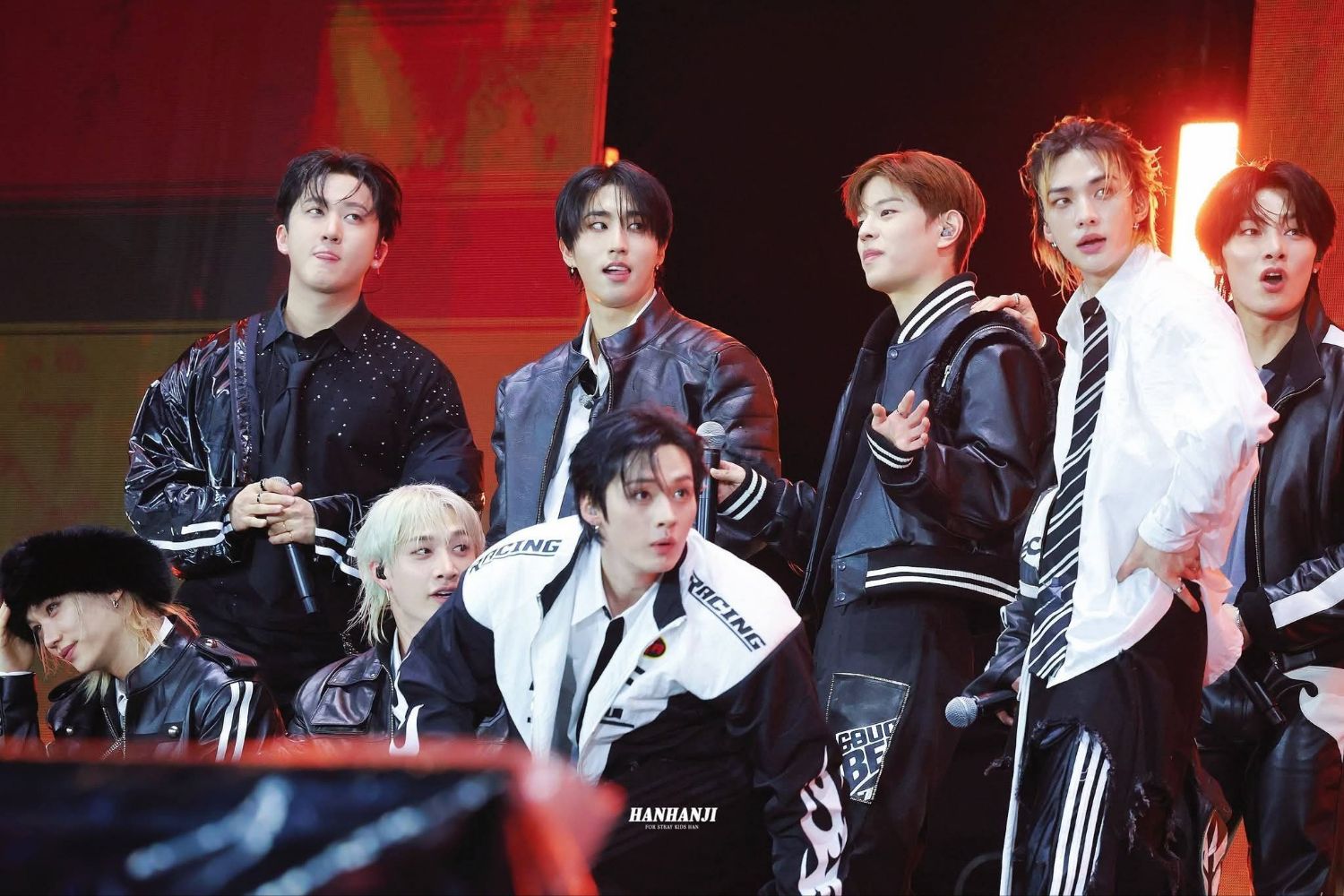A moment captured by Stray Kids's fan