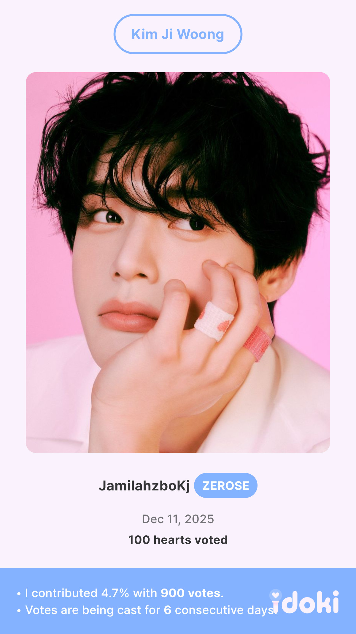 Fan-made special wallpaper for Kim Jiwoong (ZEROBASEONE)