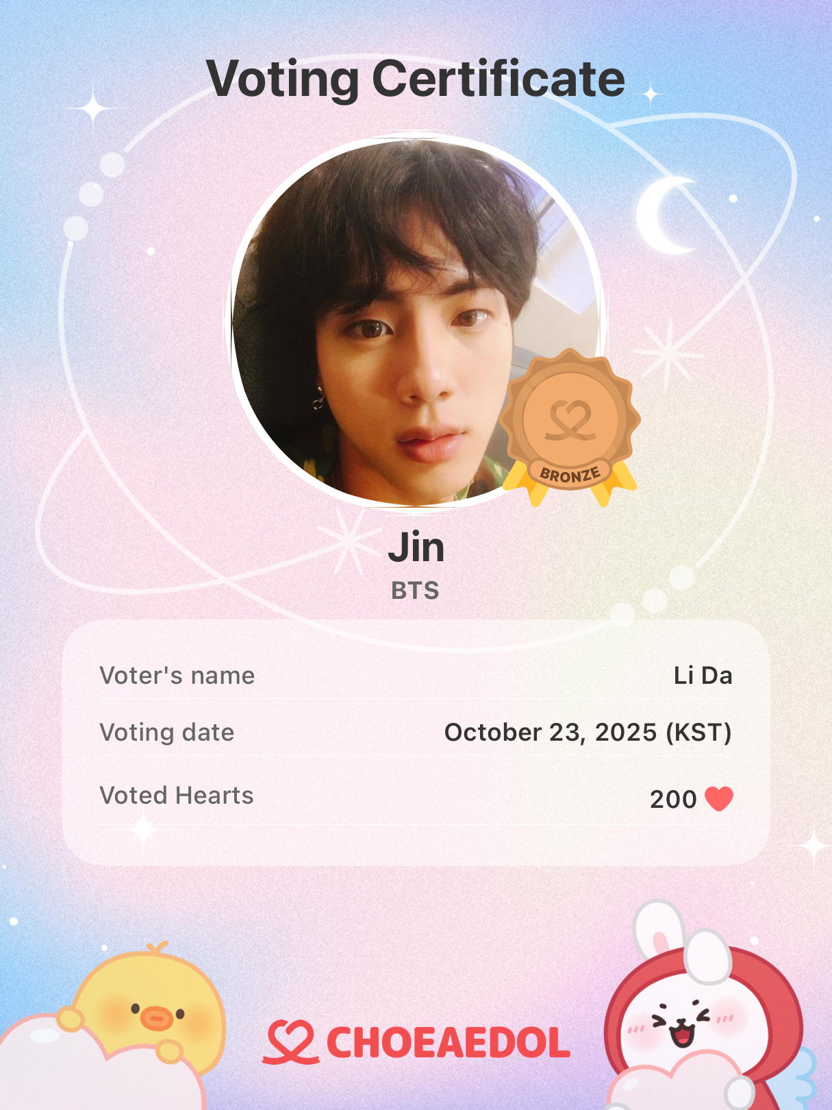 Recent activity shot of Secret Garden