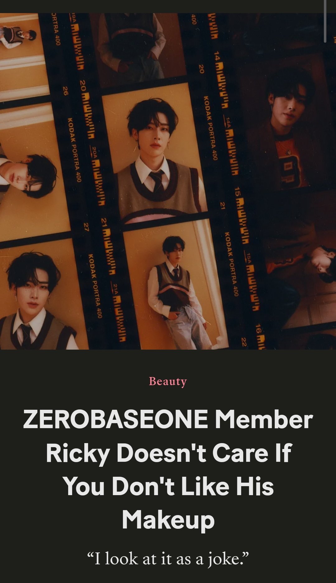 Fan-made special wallpaper for Ricky (ZEROBASEONE)