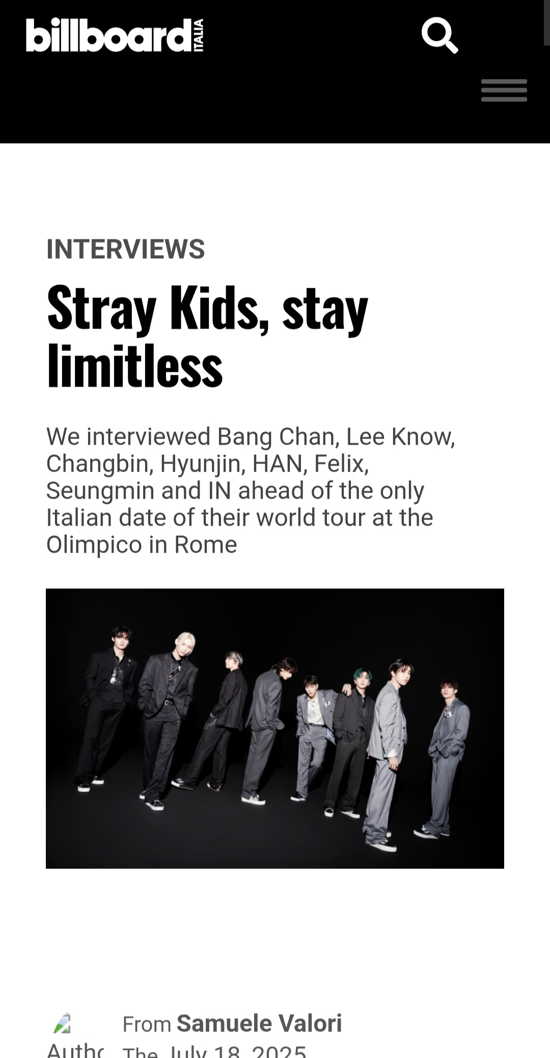 A moment captured by I.N (Stray Kids)'s fan