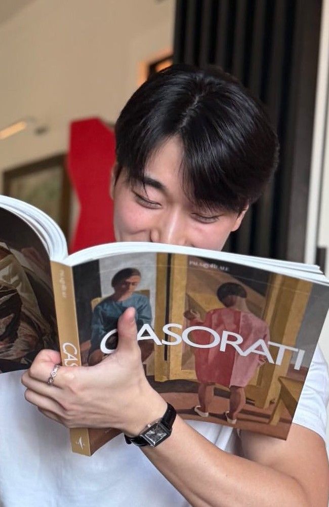 A moment captured by San (ATEEZ)'s fan