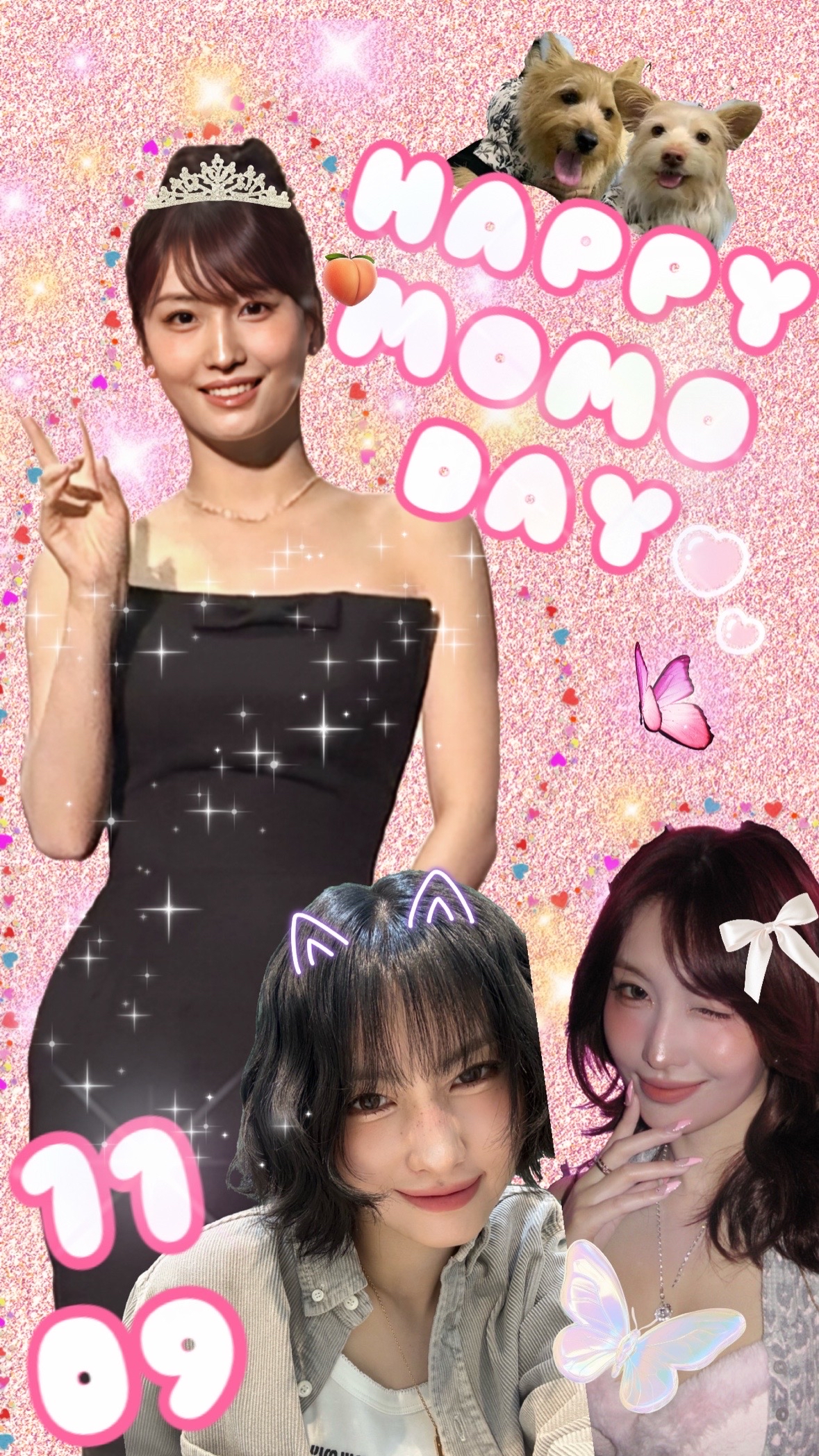 A heartfelt wallpaper shared by Momo (TWICE)'s fans