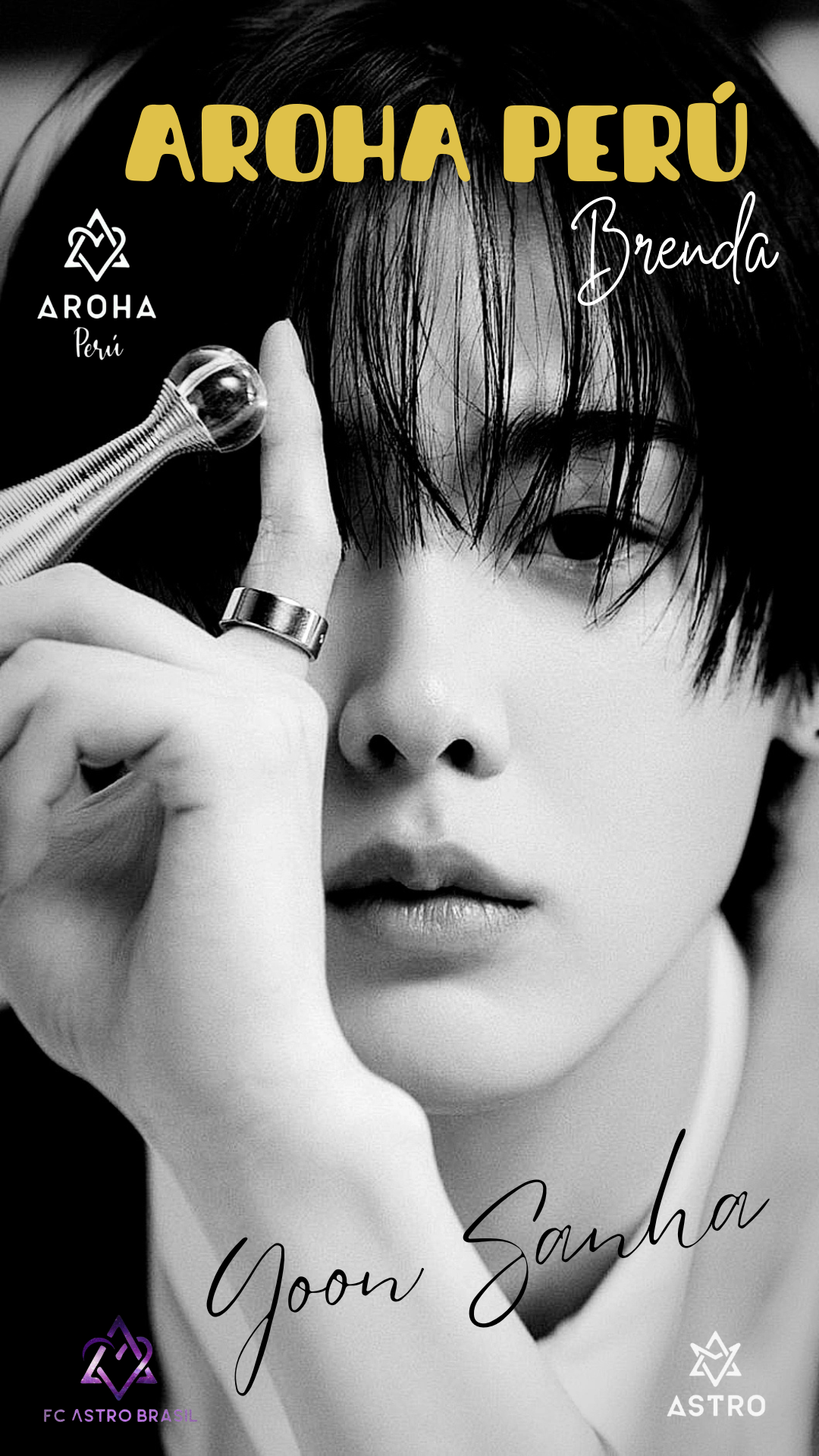 A heartfelt wallpaper shared by Sanha (ASTRO)'s fans